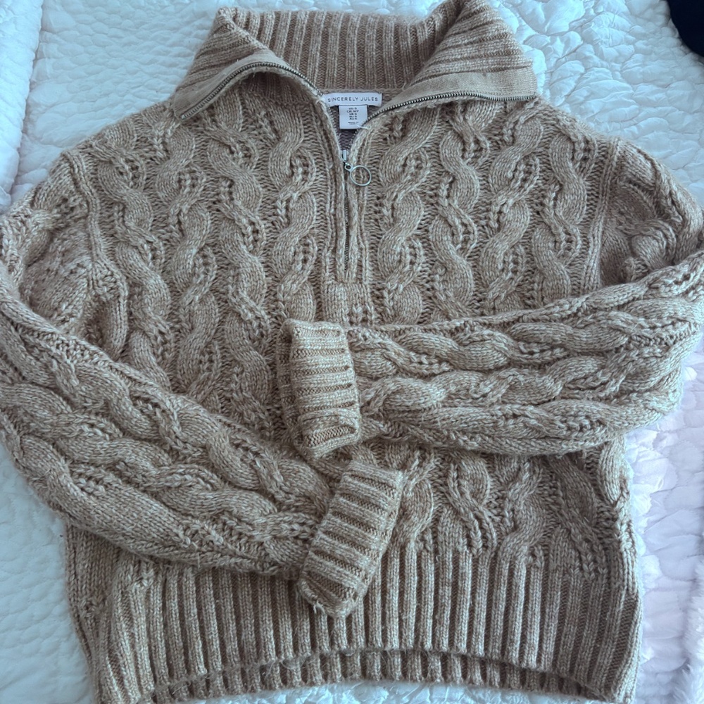 cable knit sweater